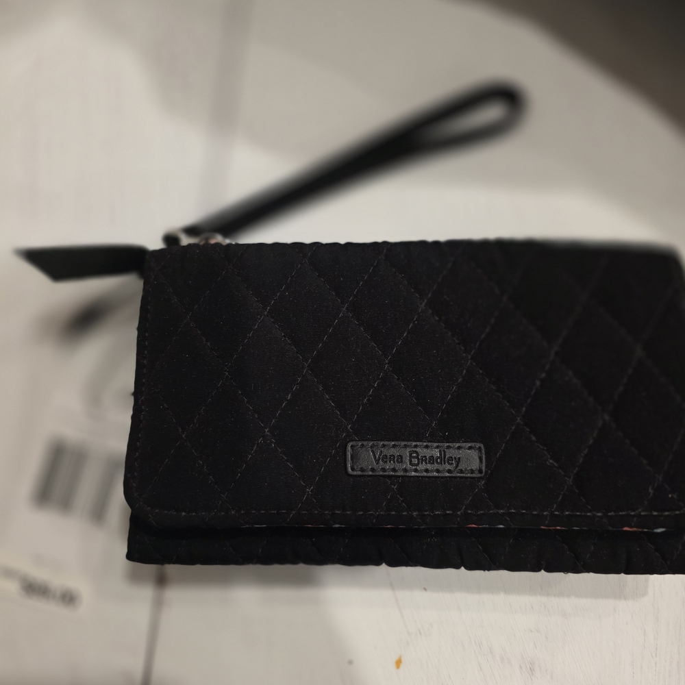 Vera Bradley Classic Black RFID Wristlet